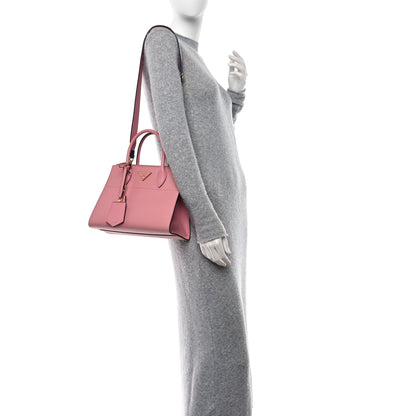 Prada Saffiano City Calfskin Greche Paradigme Bag Pink 2 of 10