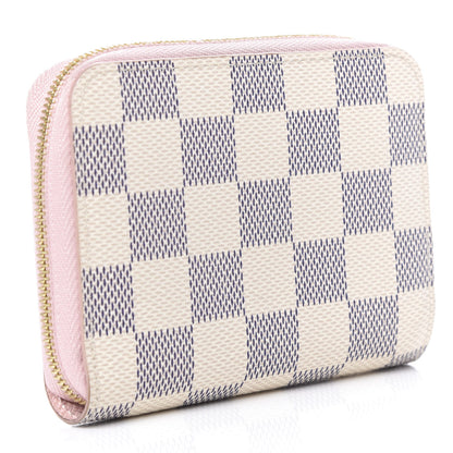 Louis Vuitton Damier Azur Zippy Coin Purse Rose Ballerine 3 of 8