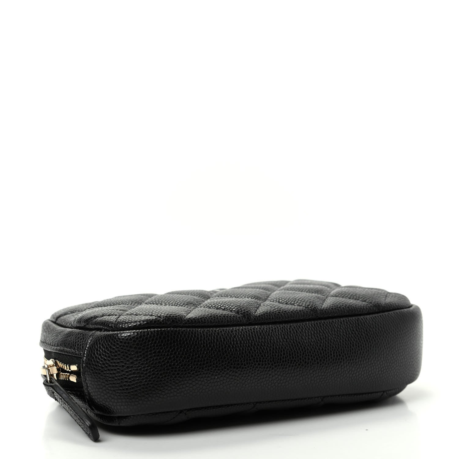 Chanel Caviar Quilted Small Curvy Pouch Cosmetic Case Black 4 of 8