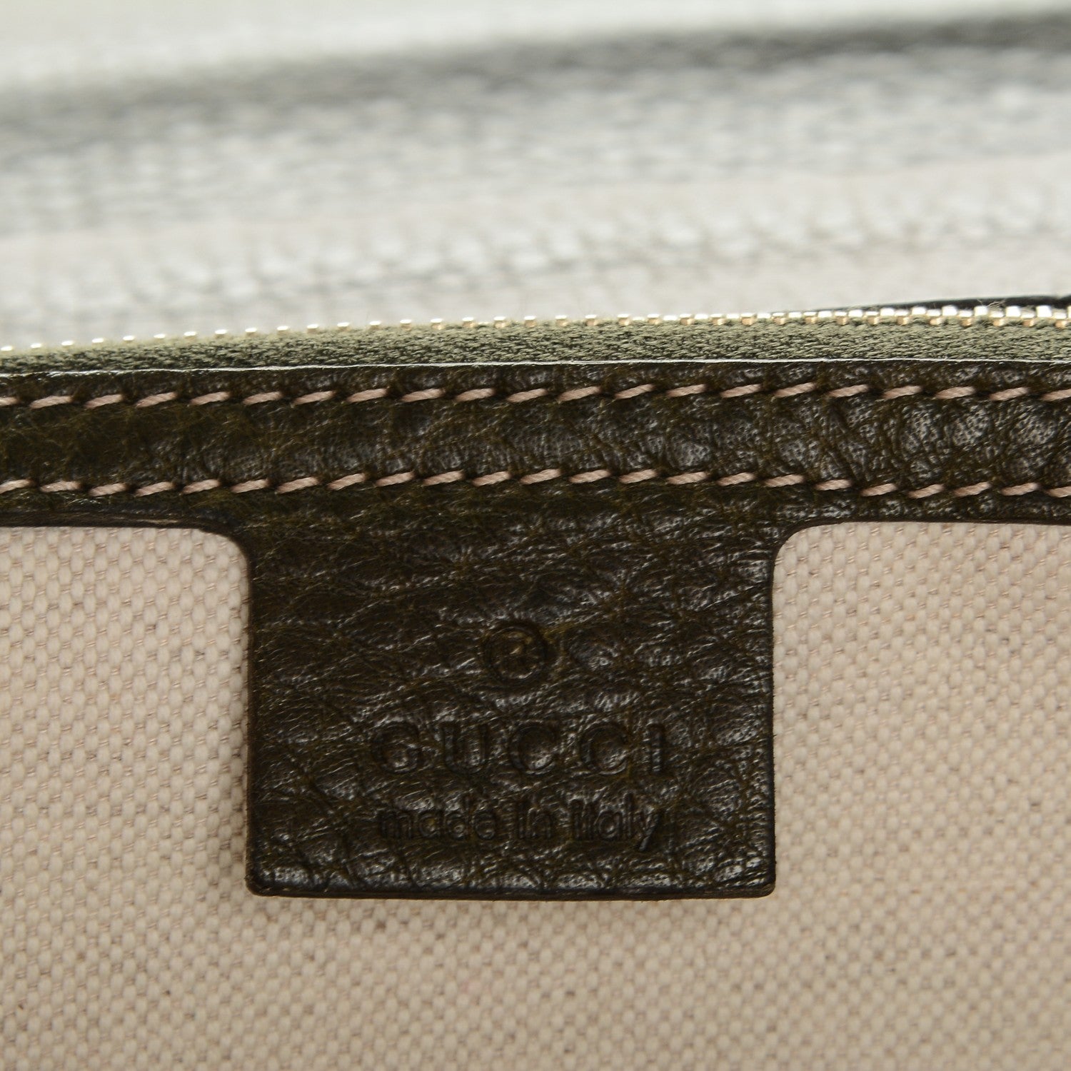 Gucci Calfskin Large New Bamboo Top Handle Bag Olive Green 8 of 9