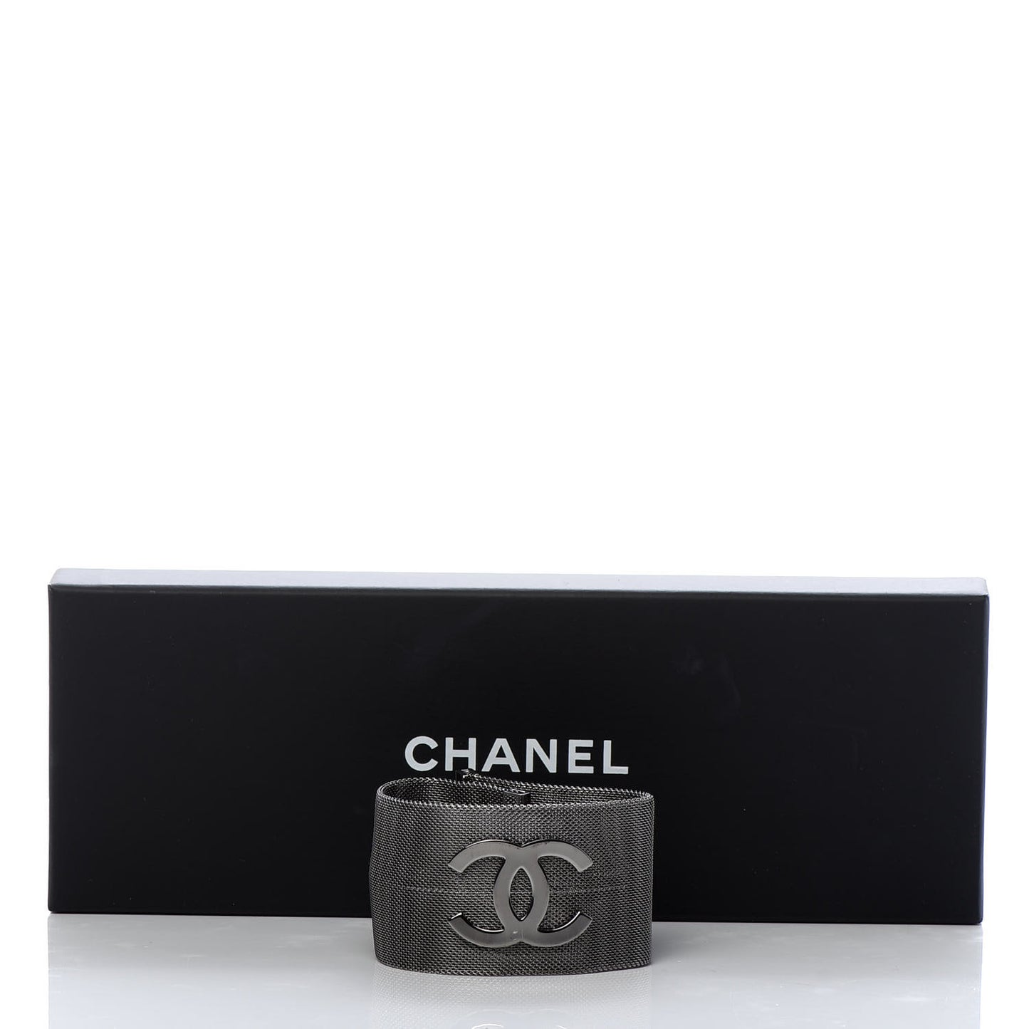 Metal Mesh CC Bracelet M Ruthenium