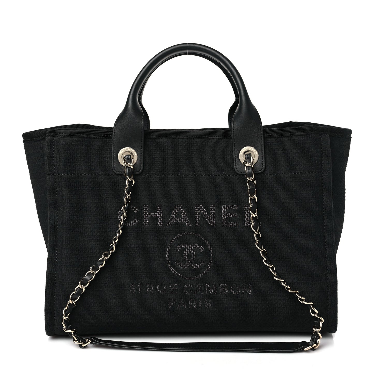 Mixed Fibers Small Deauville Tote Black