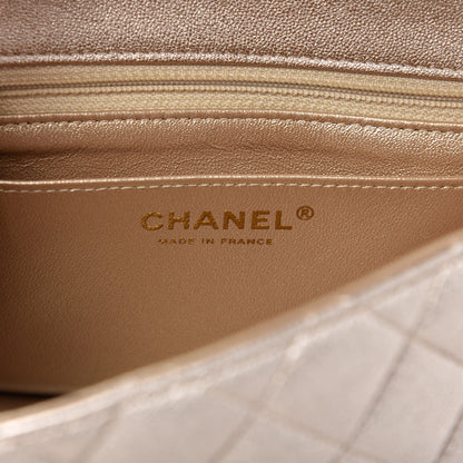 Chanel Metallic Lambskin Quilted Mini Square Flap Gold 8 of 9