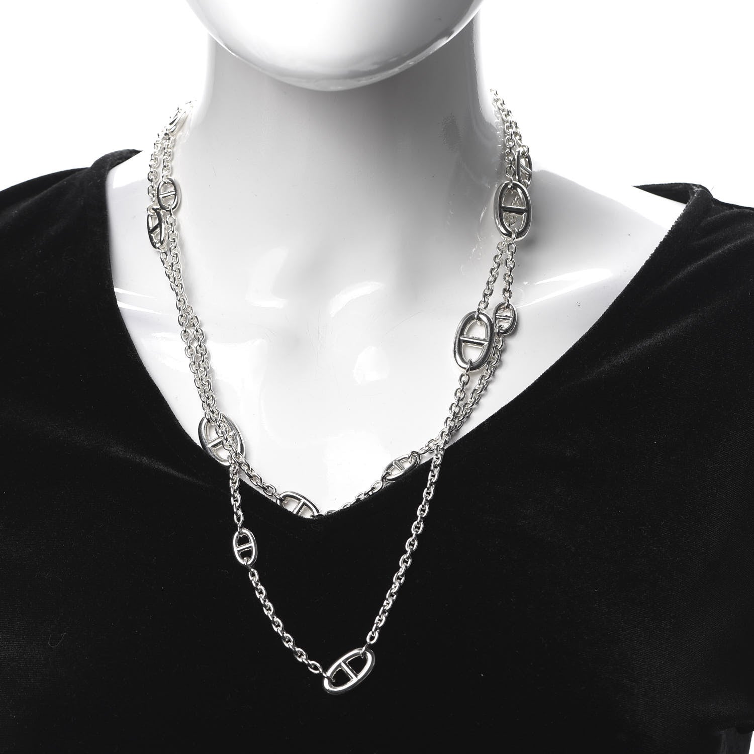 Hermes Sterling Silver Farandole Necklace 120 2 of 5