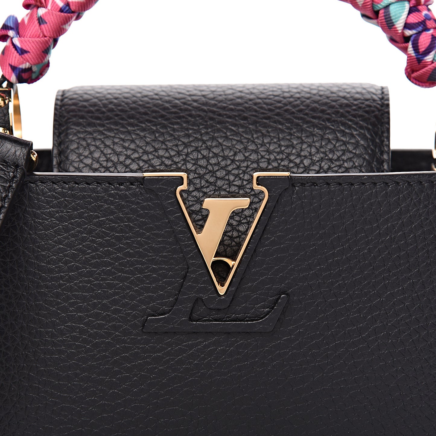 Taurillon Braided Capucines Mini Black