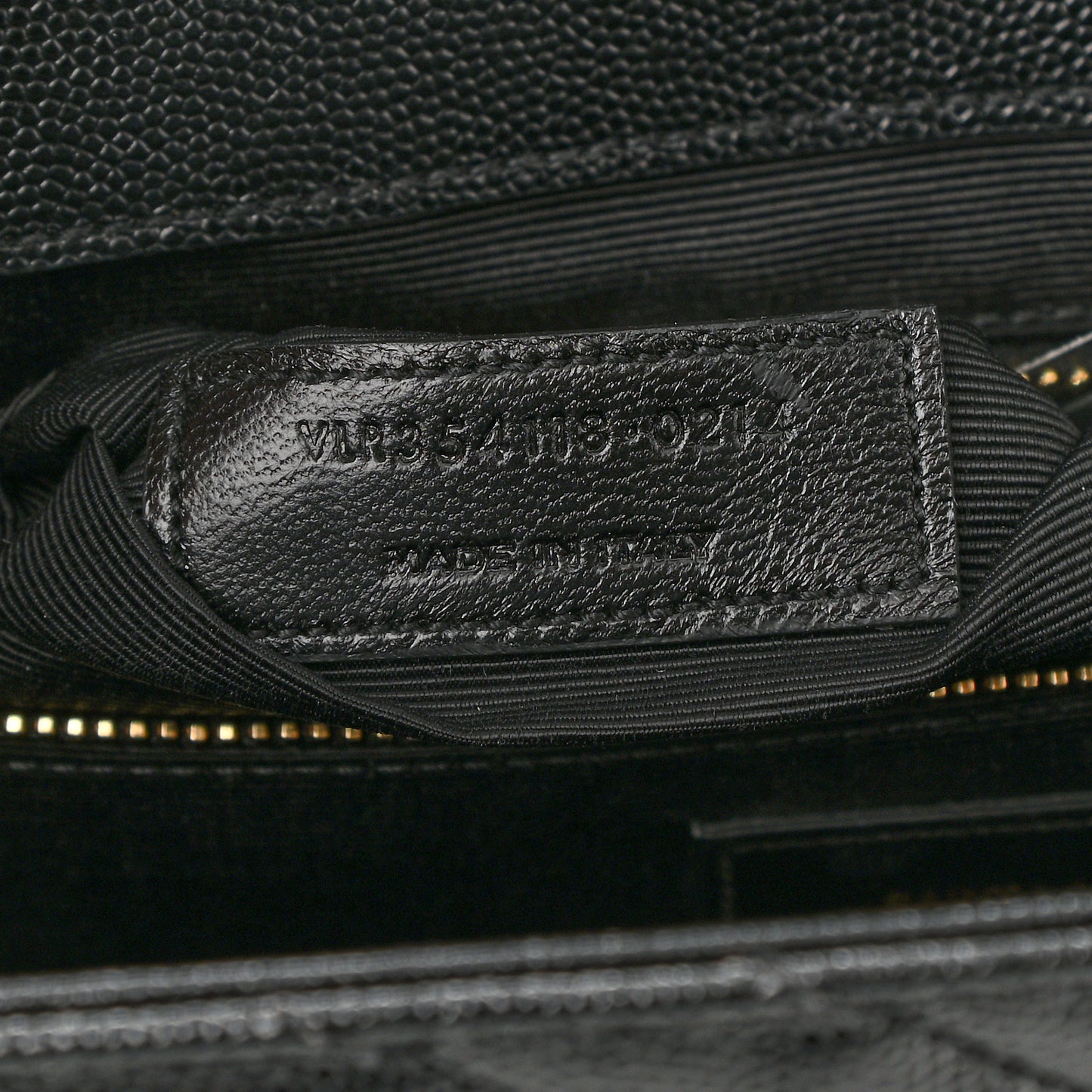 Grain De Poudre Matelasse Chevron Large Monogram Satchel Black