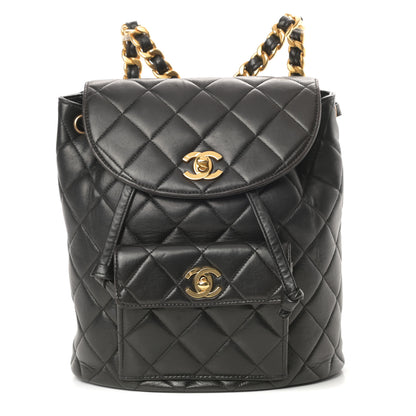 Chanel Lambskin Quilted Backpack Black 1 of 18