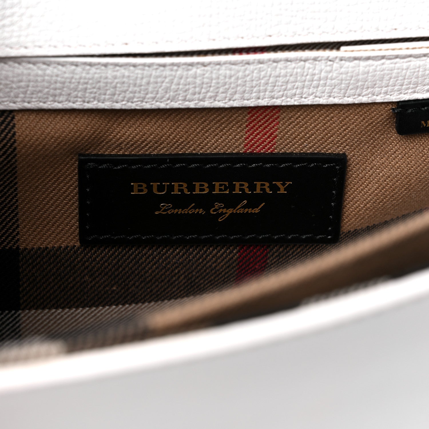 Burberry Grainy Calfskin Broguing Tassel Small Macken Crossbody Bag Chalk White 6 of 14