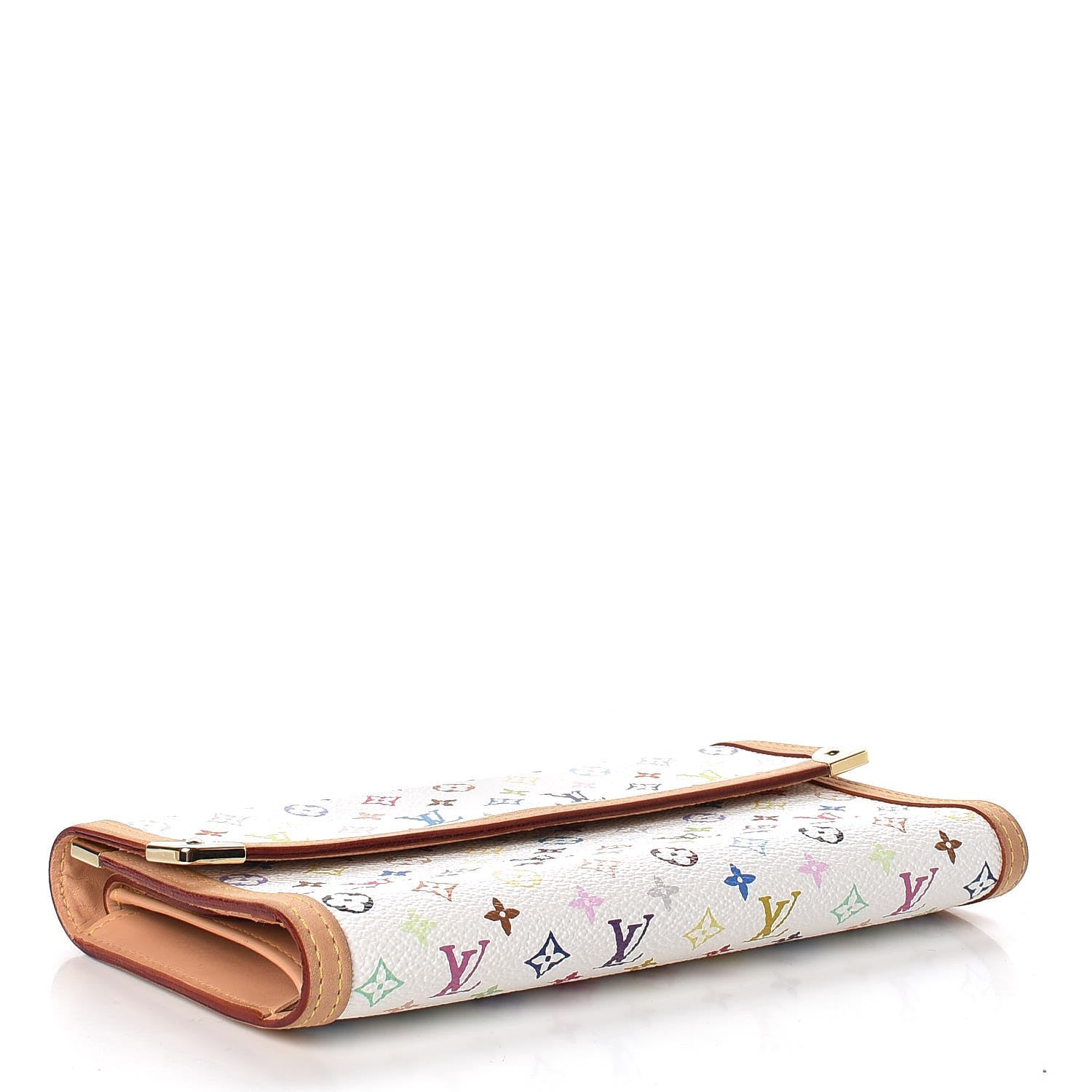 Louis Vuitton Monogram Multicolor Porte Tresor International Wallet White 4 of 6