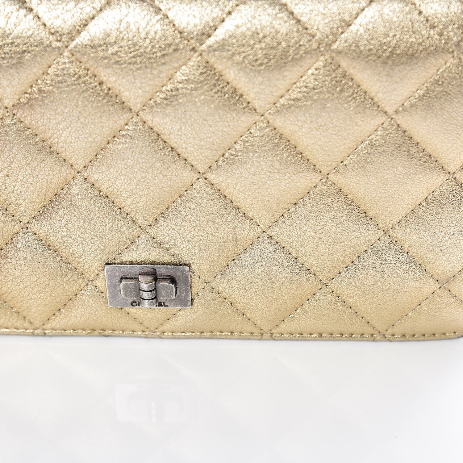 Chanel Metallic Calfskin Quilted Reissue Yen Wallet Gold 10 of 15