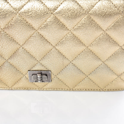 Chanel Metallic Calfskin Quilted Reissue Yen Wallet Gold 10 of 15