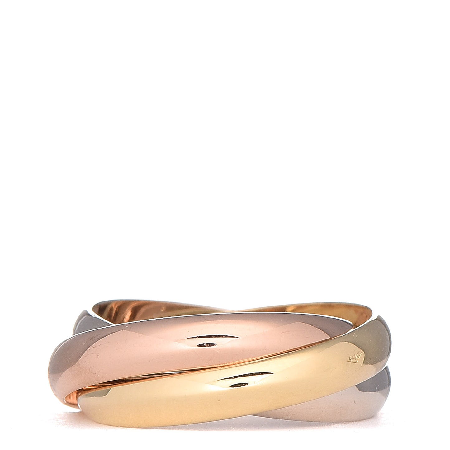 18K Pink Yellow White Gold Classic Trinity Ring 53 6.25