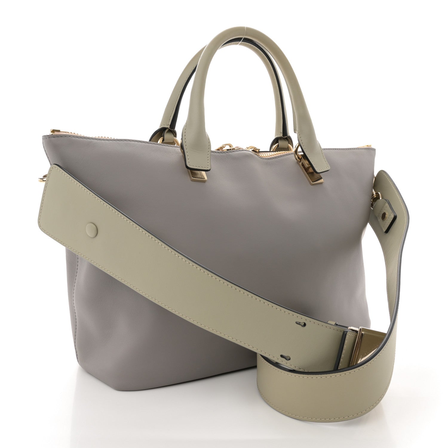 Chloe Smooth Calfskin Medium Baylee Tote Street Grey Rope Beige 3 of 12