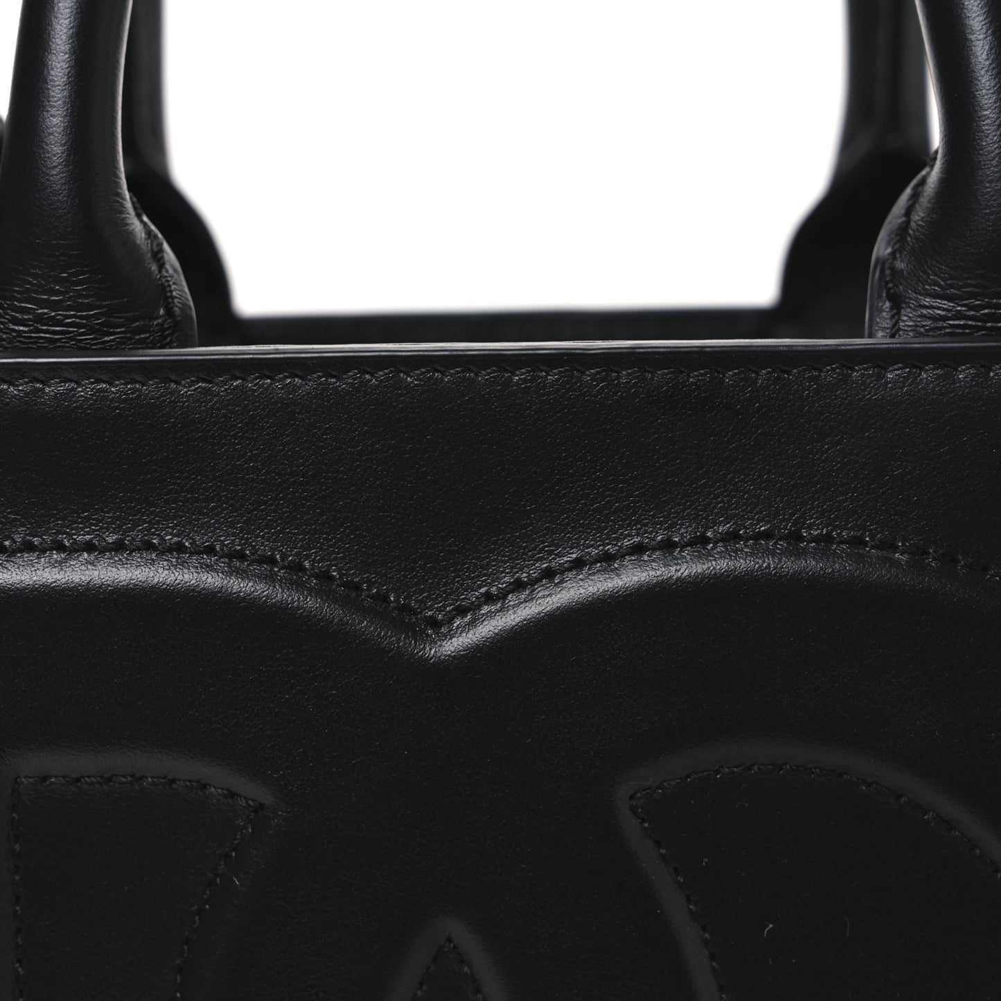 DOLCE GABBANA Calfskin Mini DG Daily Shopper Tote Black