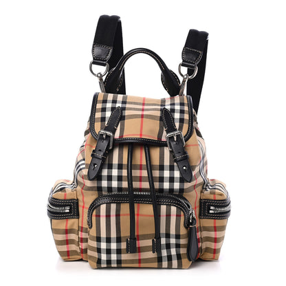 Burberry Nylon Vintage Check Small Rucksack Backpack Antique Yellow 1 of 4