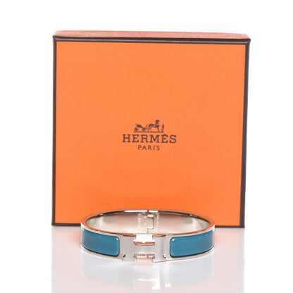 Hermes Enamel Narrow Clic Clac H Bracelet PM Bleu Indien 5 of 5