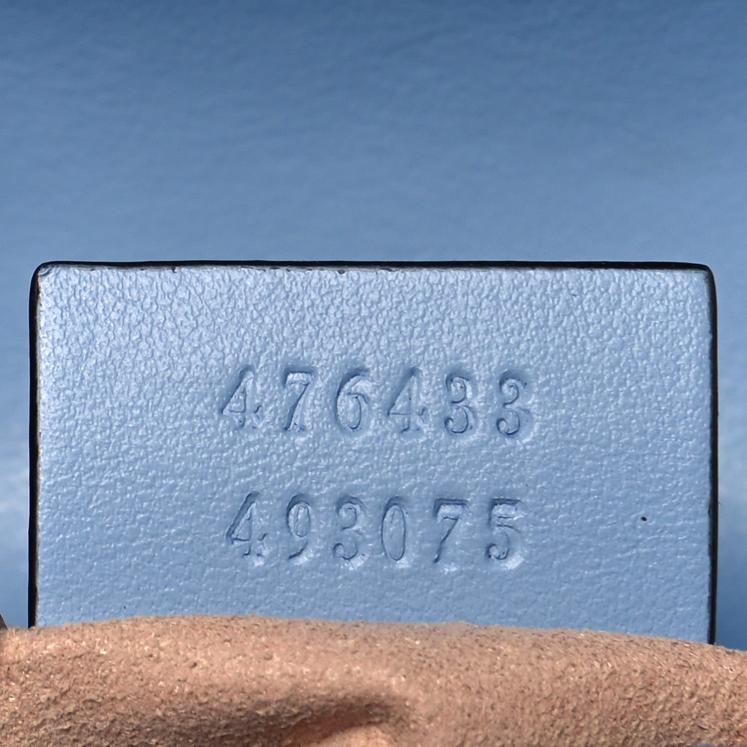 Gucci Calfskin Matelasse Super Mini GG Marmont Shoulder Bag Porcelain Light Blue 8 of 12