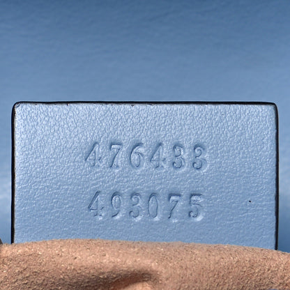Gucci Calfskin Matelasse Super Mini GG Marmont Shoulder Bag Porcelain Light Blue 8 of 12