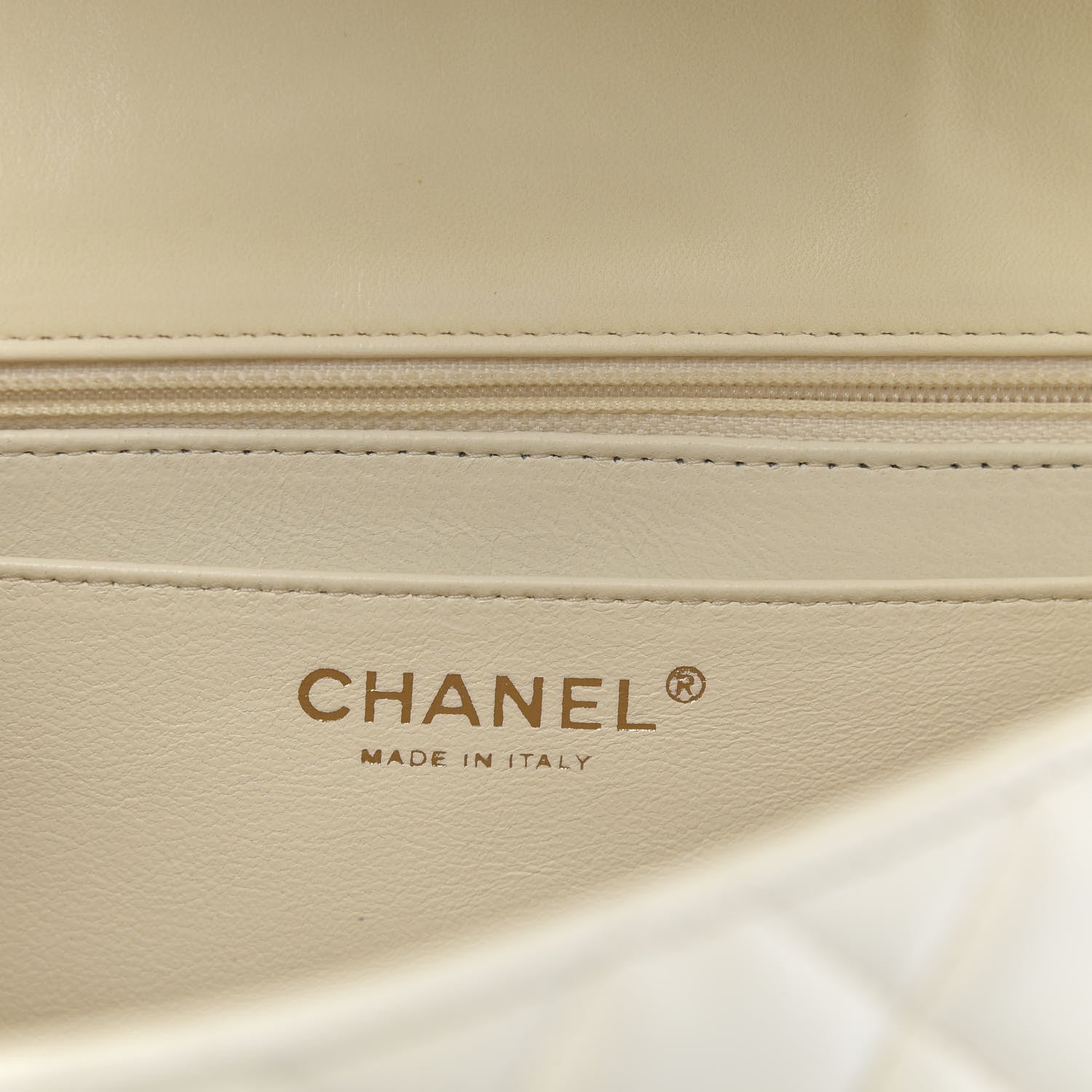 Chanel Lambskin Quilted Jumbo Single Flap Ivory 9 of 15