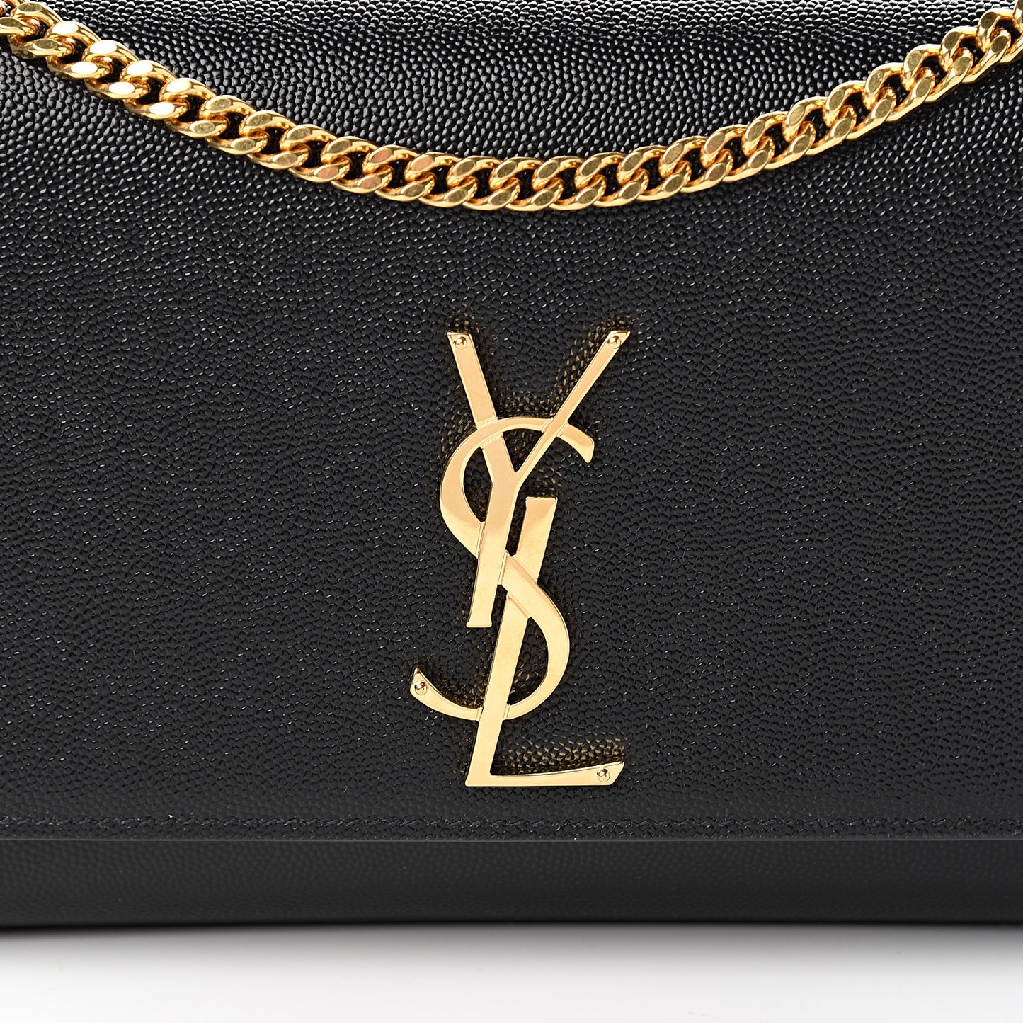 Grain De Poudre Medium Classic Monogram Kate Satchel Black