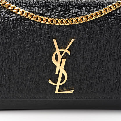 Saint Laurent Grain De Poudre Medium Classic Monogram Kate Satchel Black 9 of 9