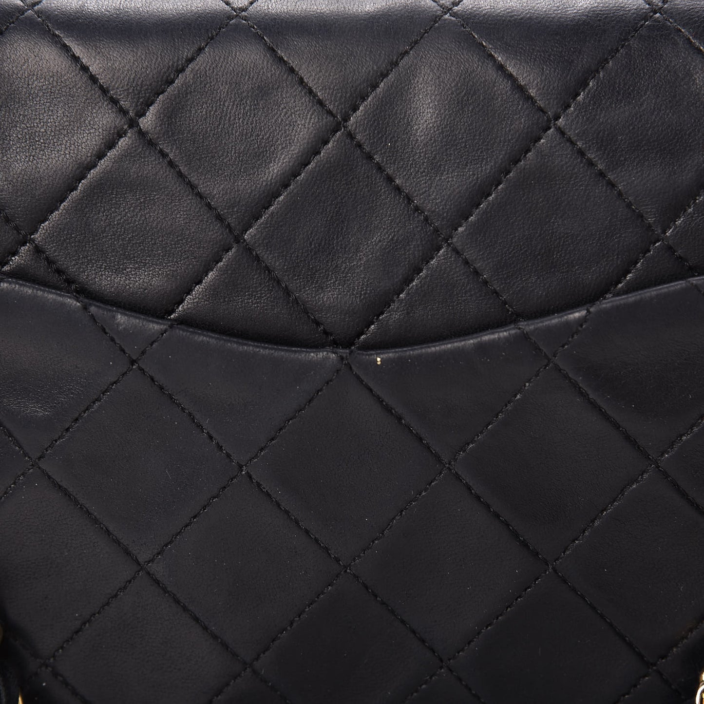 Lambskin Quilted Small Double Flap Black