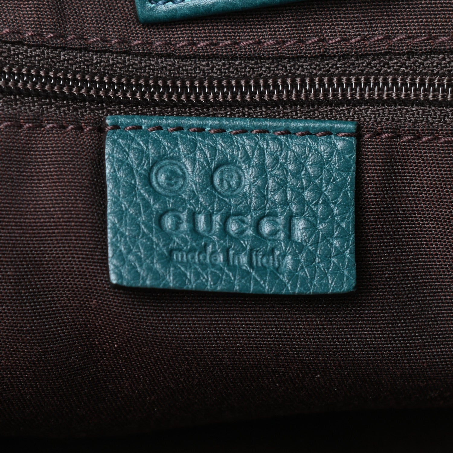 Gucci Pebbled Calfskin Medium Abbey Convertible Tote Green 6 of 10