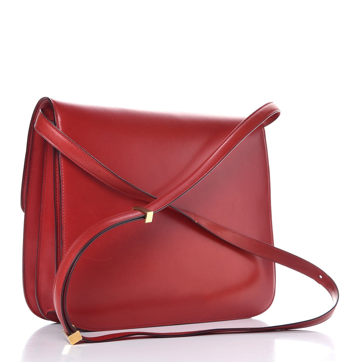 Celine Smooth Calfskin Large Classic Box Flap Bag Red 3 of 16
