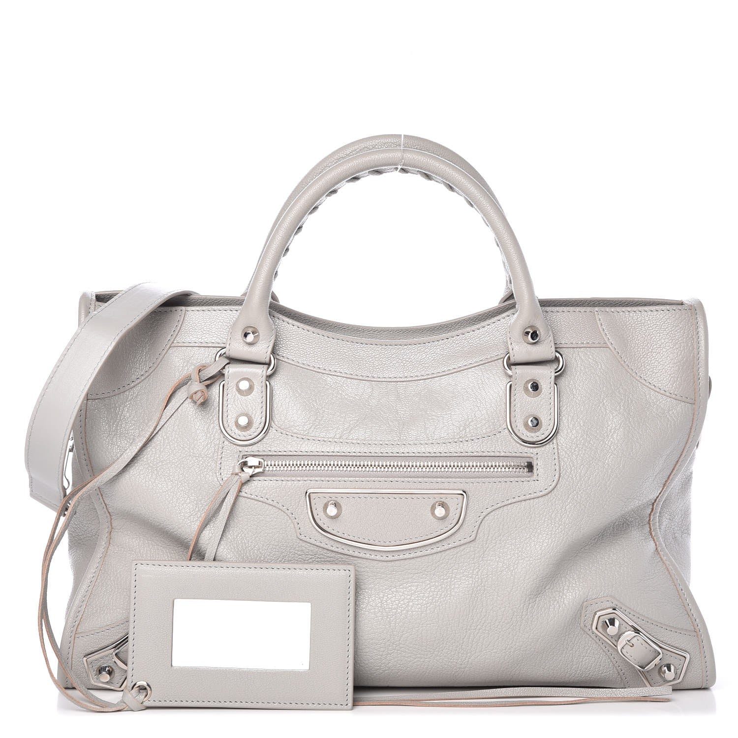 Balenciaga Chevre Silver Metallic Edge Hardware City Gris Glace 1 of 8