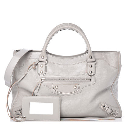 Balenciaga Chevre Silver Metallic Edge Hardware City Gris Glace 1 of 8