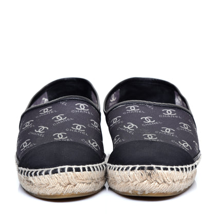 Chanel Mesh Grosgrain CC Espadrilles 39 Black White 2 of 8