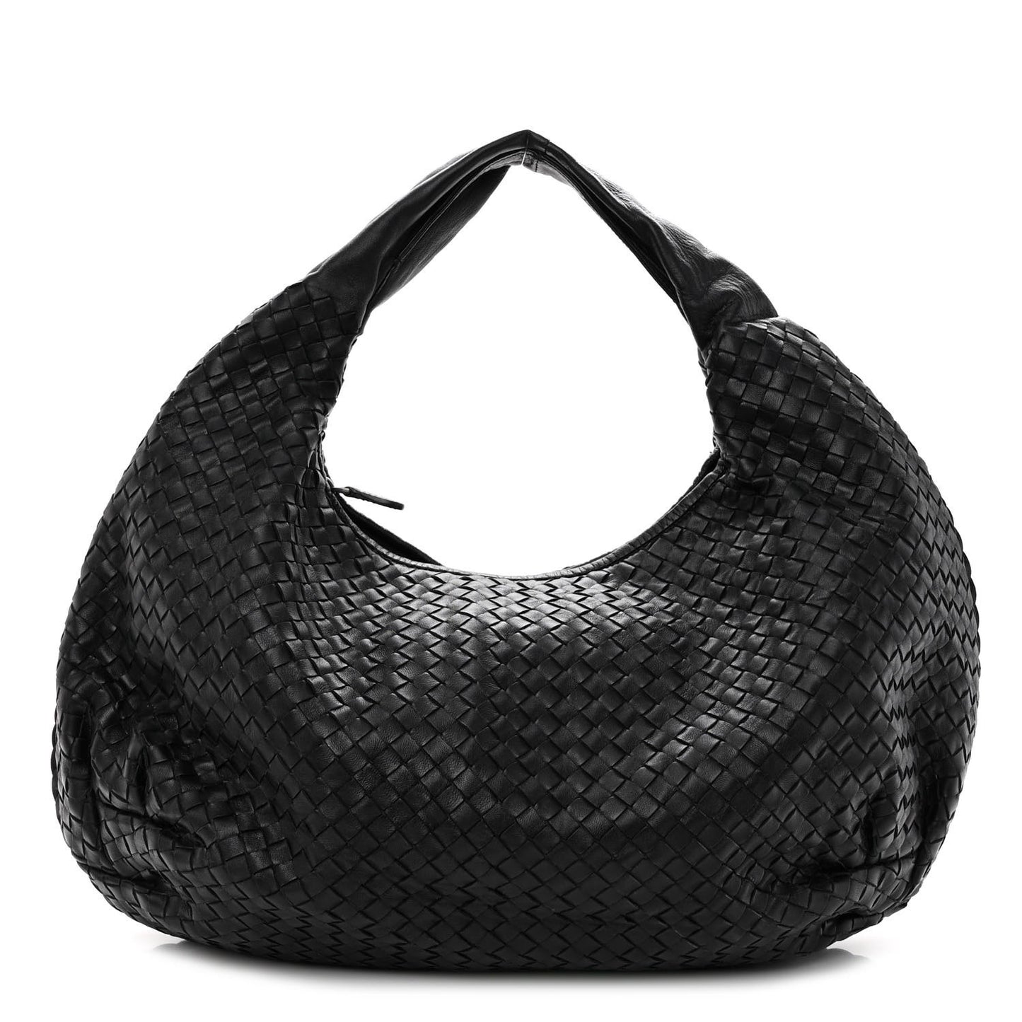 Nappa Intrecciato Large Veneta Hobo Black
