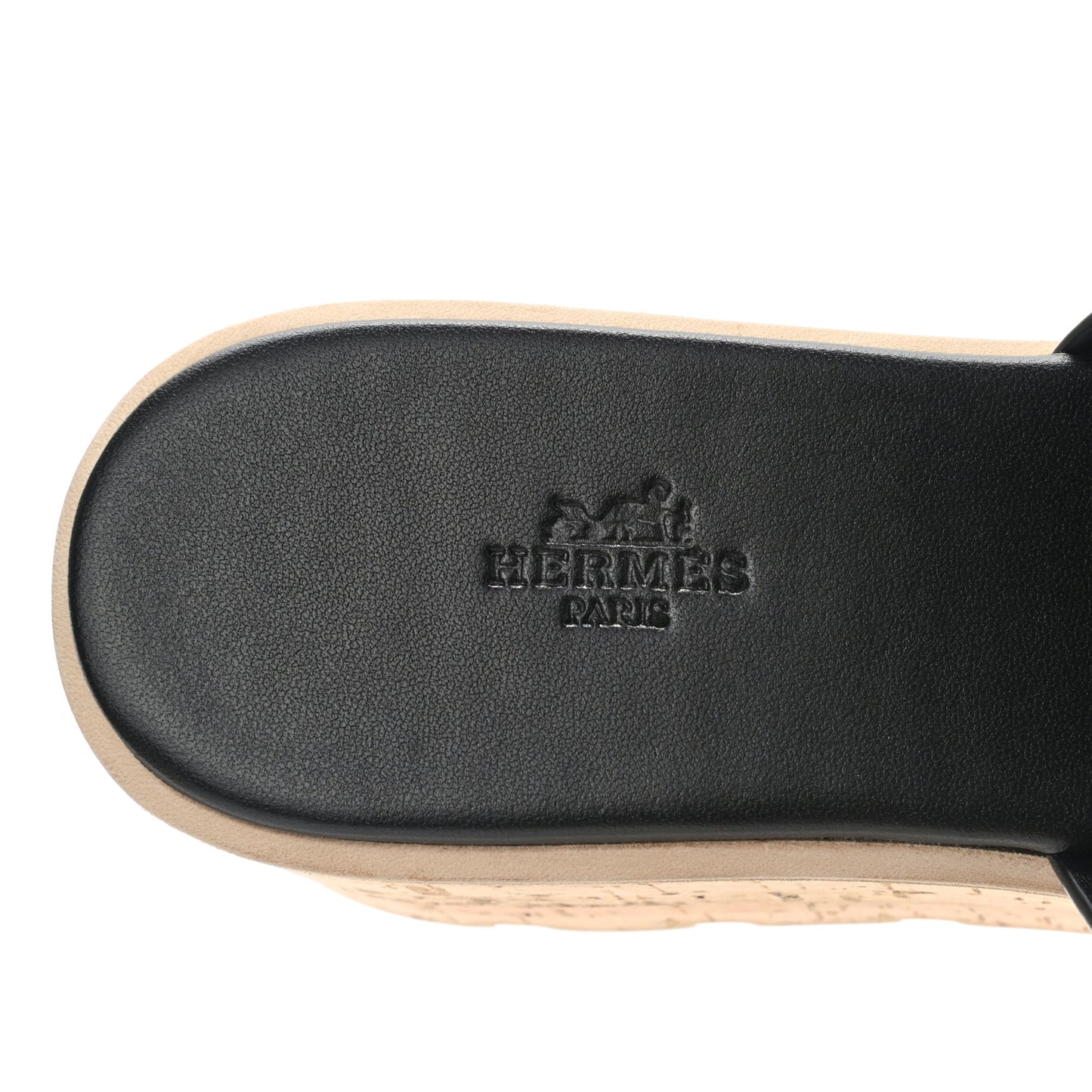 Calfskin Cork Eze 30 Sandals 41 Black