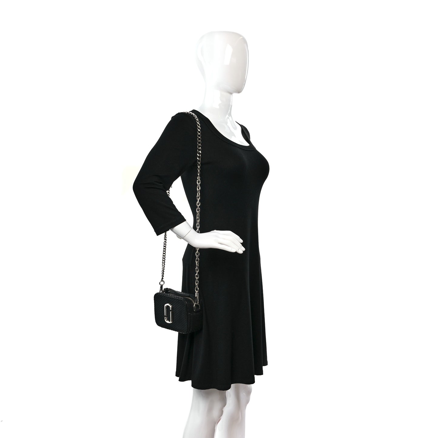 Goatskin Python Print The Softshot 17 Bag Black