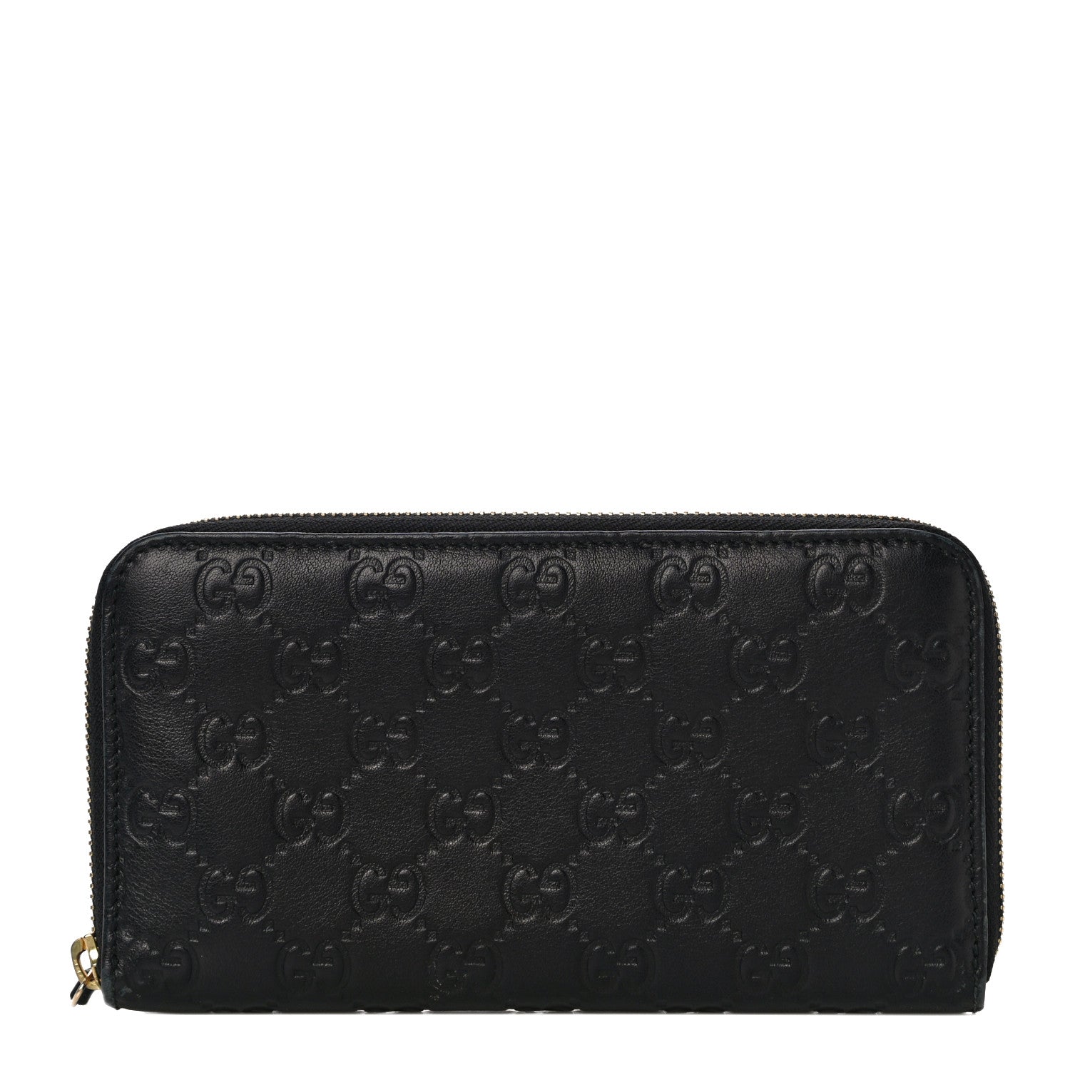 Gucci Guccissima Vitello Tender Zip Around Wallet Black 1 of 12