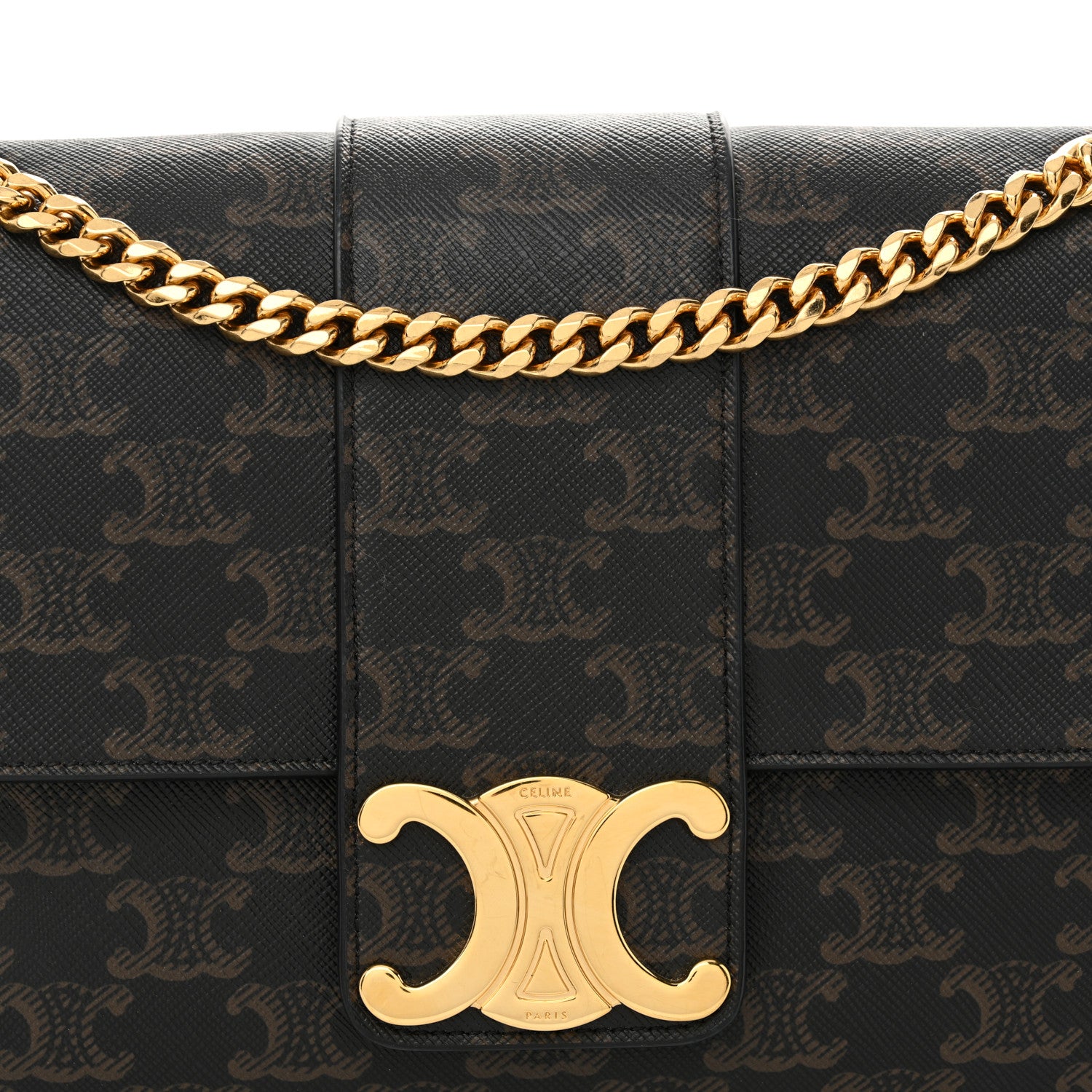 Celine Triomphe Canvas Medium Victoire Tan 7 of 11