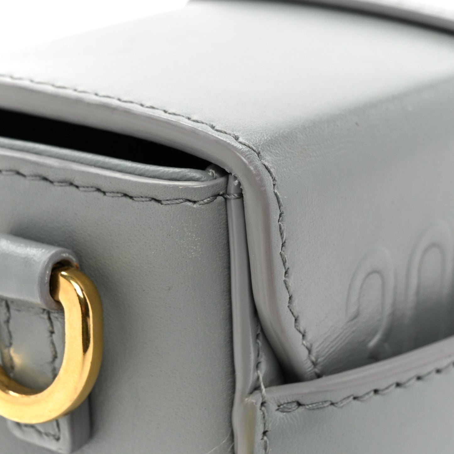 Box Calfskin 30 Montaigne Box Bag Gray