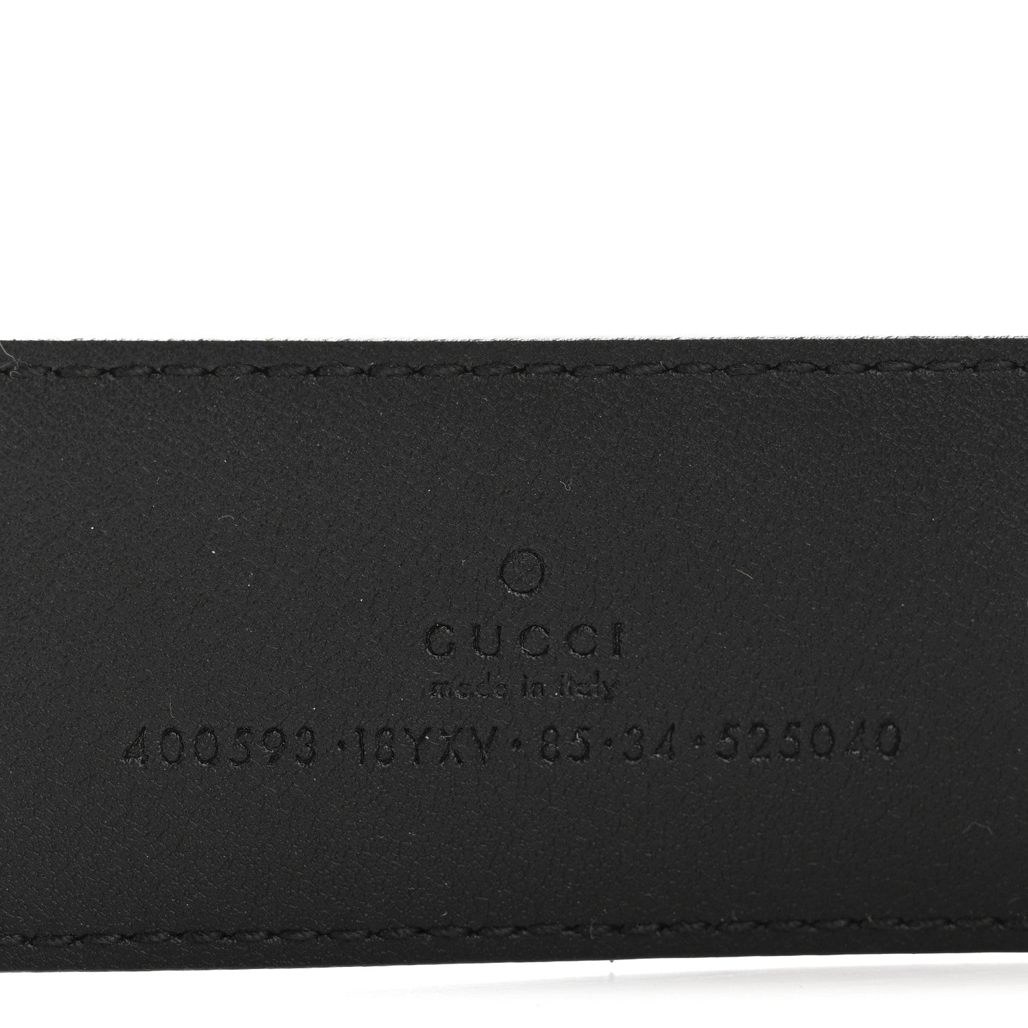 Gucci Azalea Calfskin Enamel Monochrome Double G 40mm Belt 85 34 Black 5 of 8