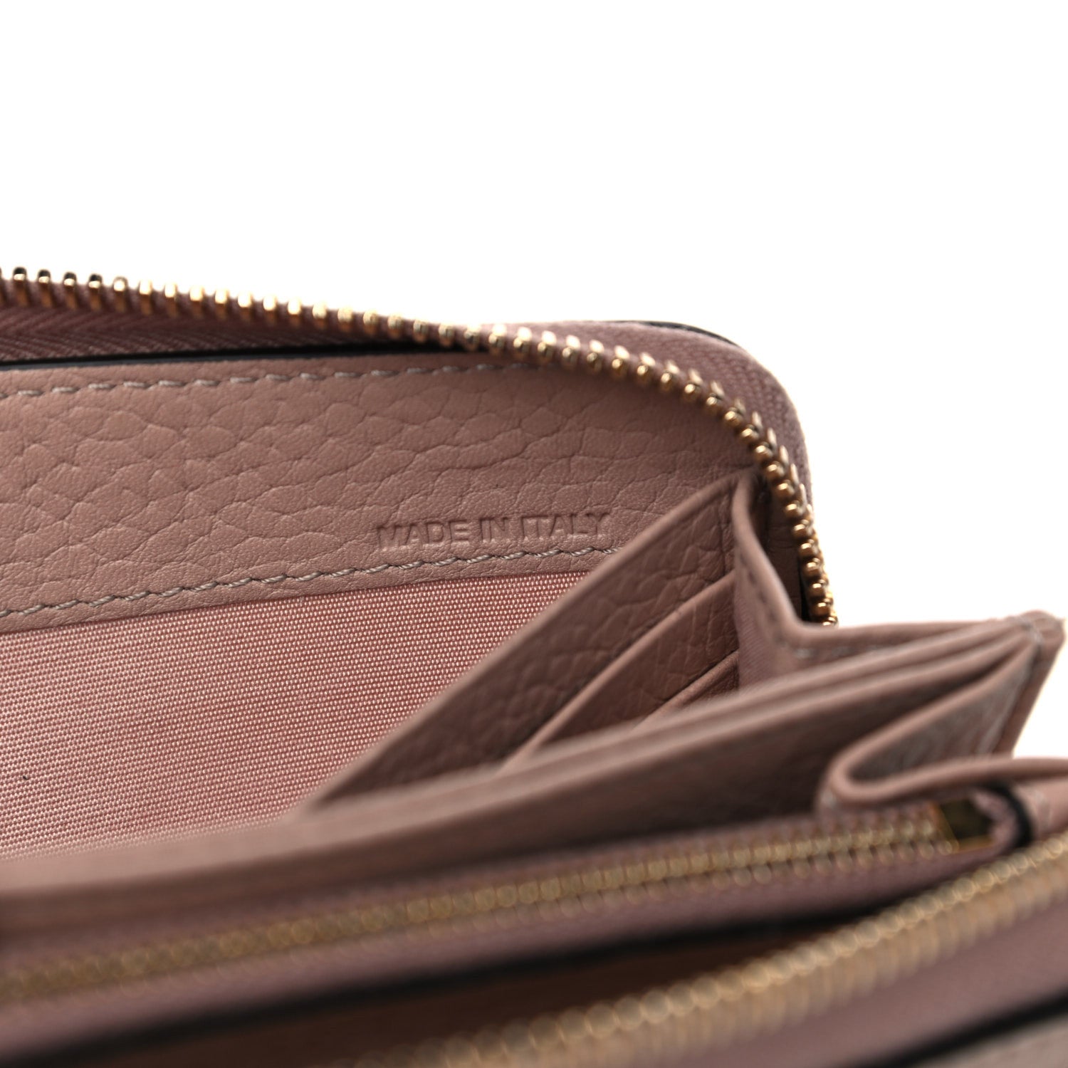 Valentino Garavani Pebbled Calfskin Rockstud Zip Around Wallet Poudre 7 of 7