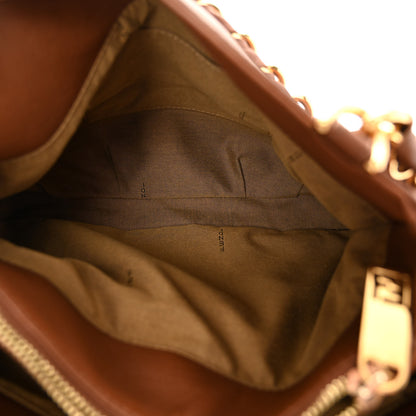 Fendi Crinkled Lambskin Small Mia Tote Camel 6 of 11