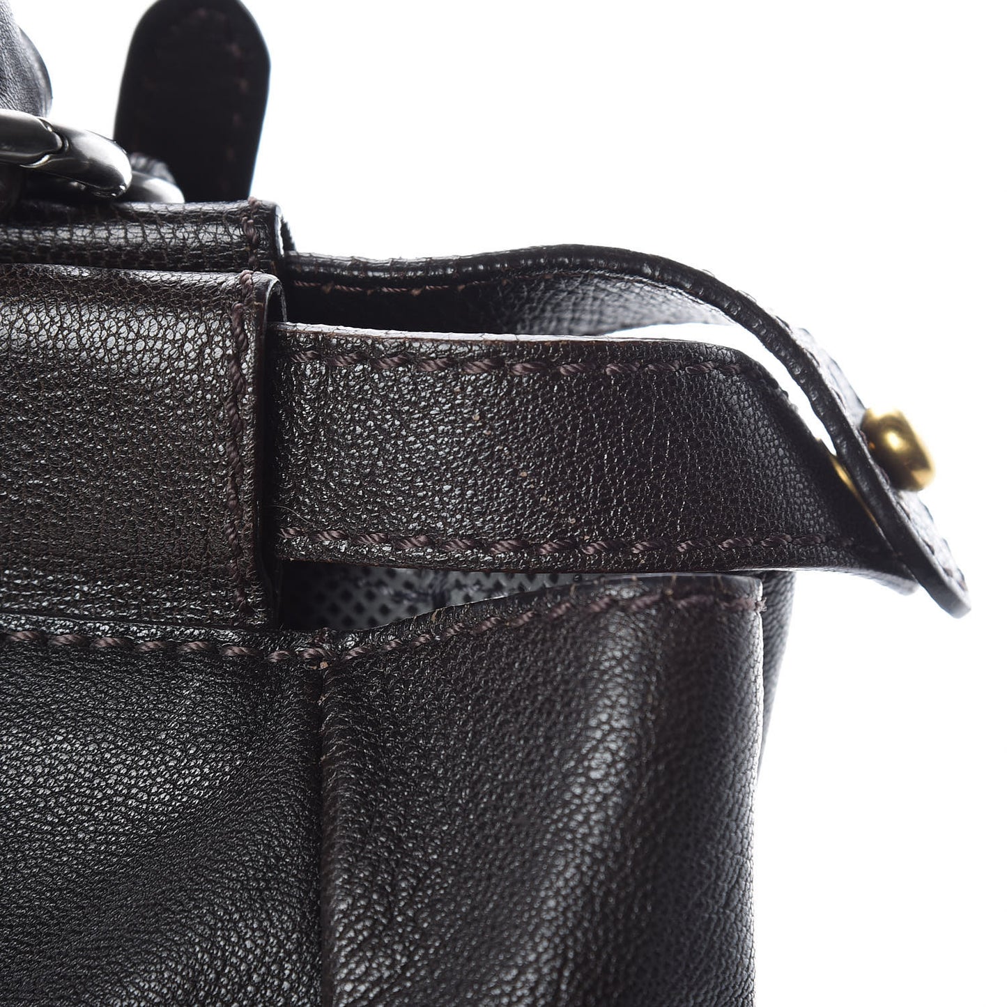 Goatskin Large Peekaboo Iconic Satchel Moro Grigio