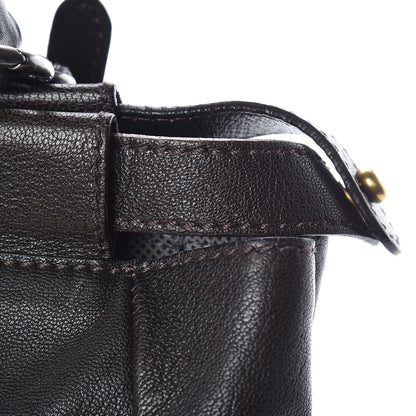 Fendi Goatskin Large Peekaboo Iconic Satchel Moro Grigio 21 of 24
