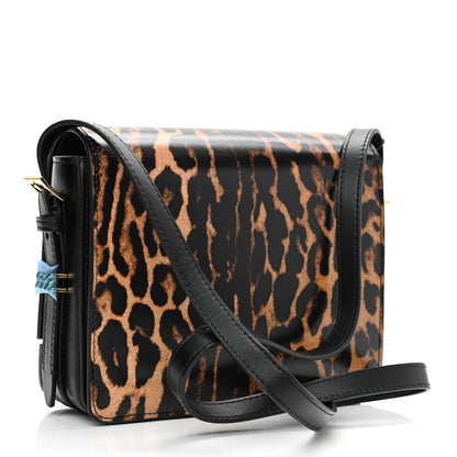 Burberry Calfskin Leopard Small Grace Bag Black 3 of 12