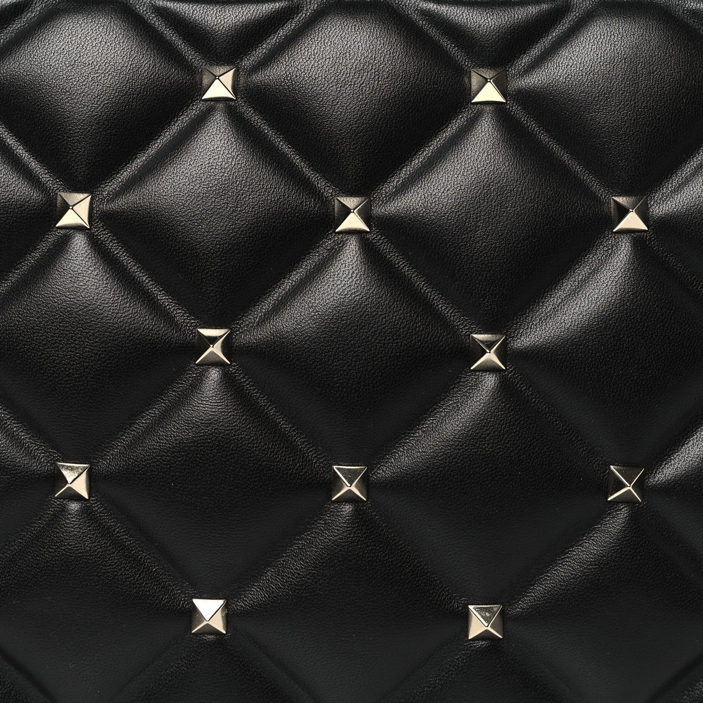 Nappa Candystud Zip Pouch Black