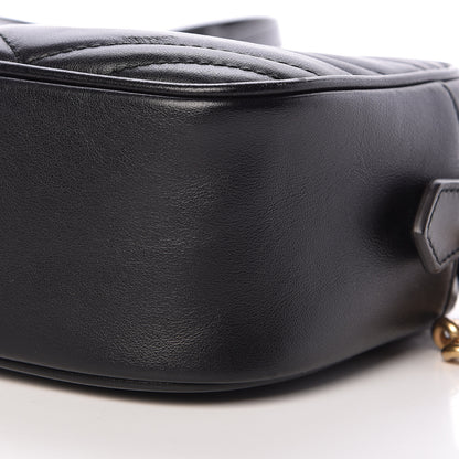 Gucci Calfskin Matelasse Small GG Marmont Chain Shoulder Bag Black 10 of 10
