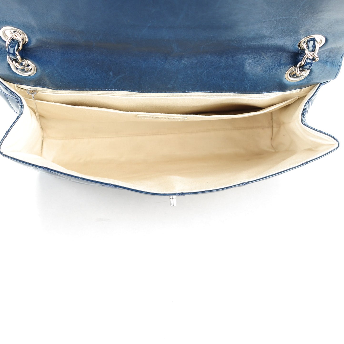 Vinyl Quilted In The Business Flap Navy Blue