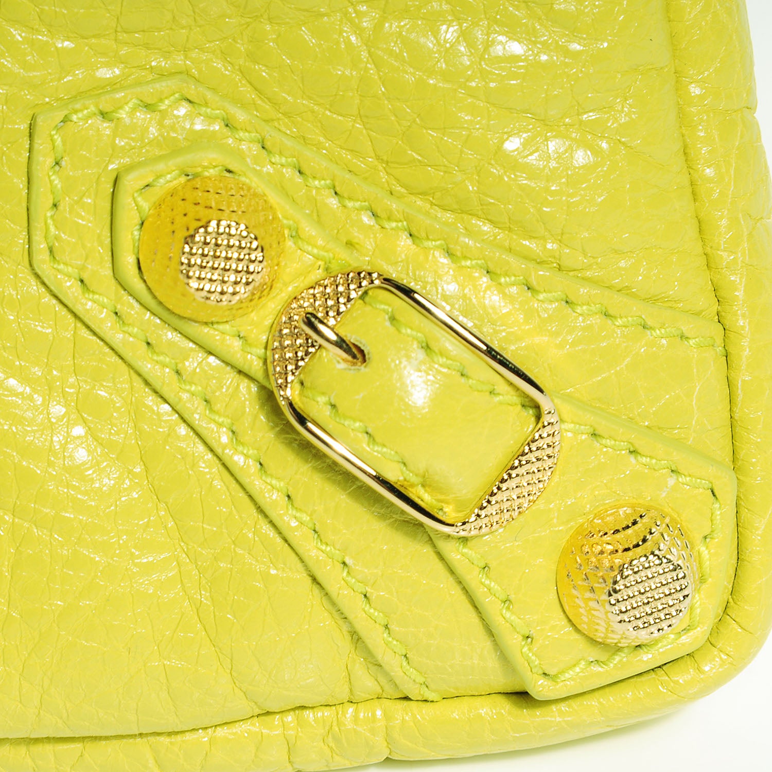 Balenciaga Agneau Arena Giant 12 Gold Hardware Flat Jaune Poussin 7 of 11