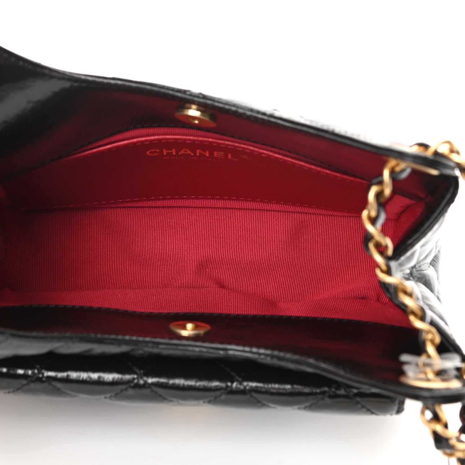 Chanel Shiny Crumpled Calfskin Quilted Small Wavy CC Hobo Black 5 of 11
