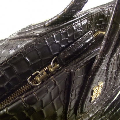 Givenchy Calfskin Crocodile Embossed Nightingale Dark Brown 7 of 10