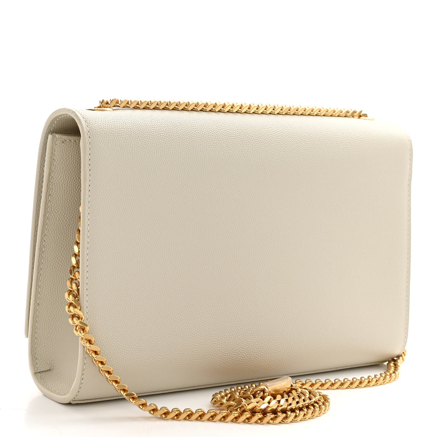 Saint Laurent Grain De Poudre Medium Classic Monogram Kate Satchel Crema Soft 3 of 9